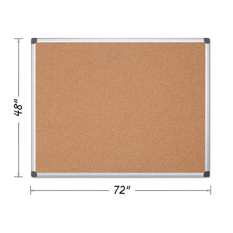 Mastervision Value Cork Bulletin Board 72x 48 Aluminum Frame