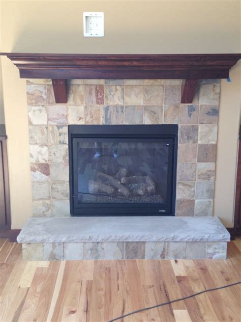 Slate Tiled Fireplace Fireplace Tile Fireplace Slate Tile