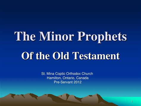 Ppt The Minor Prophets Powerpoint Presentation Free Download Id