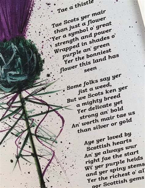 Grace On Twitter 💜💚 ‘tae A Thistle Original Art Print 💜💚 Earlybiz