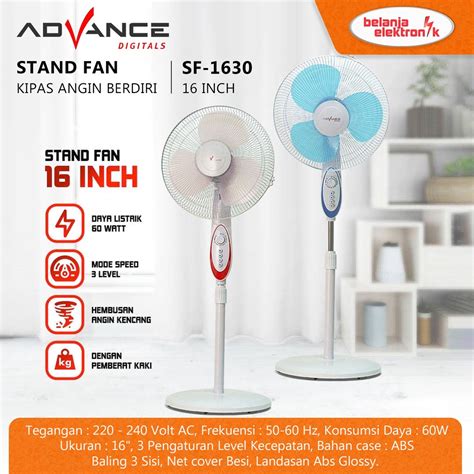 Jual Kipas Angin Berdiri Stand Fan ADVANCE SF 1630 16 Inch 3 Speed