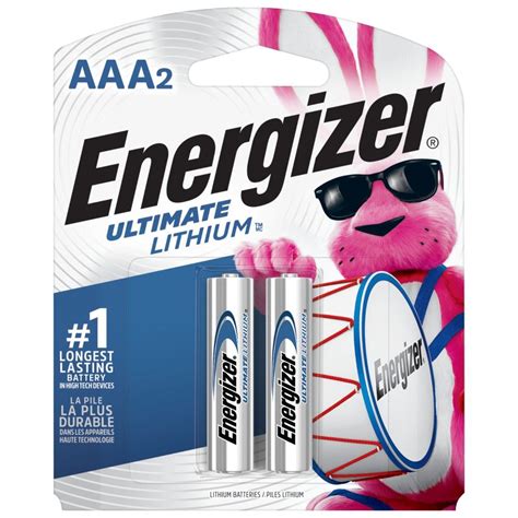 Energizer Energizer Ultimate Lithium AAA Batteries (2 Pack), Lithium ...