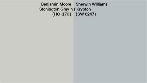 Benjamin Moore Stonington Gray HC 170 Vs Sherwin Williams Krypton SW