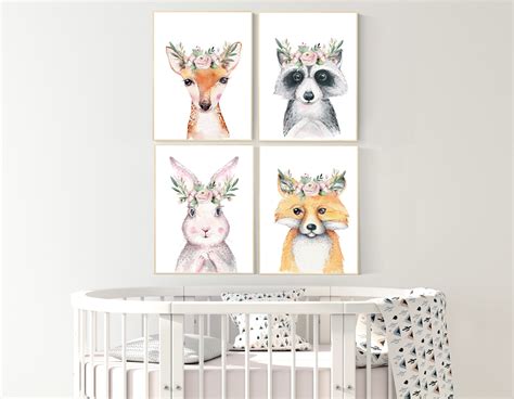 Nursery decor woodland animal, nursery decor girl woodland, nursery ...