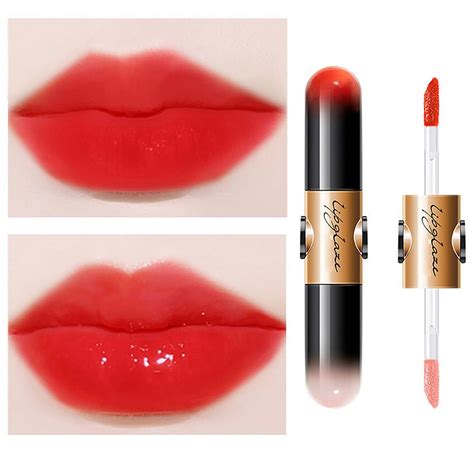 Coaye Double Headed Lip Glaze Nonstick Cup Lip Mud Moisturizing Lip 23ml Long Lasting Lip Stain