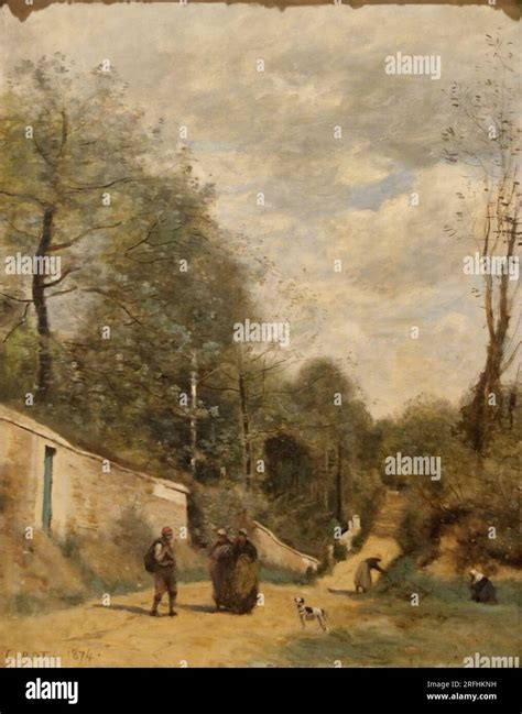 Ville D Avray Le Chemin De La Gare 1874 By Jean Baptiste Camille