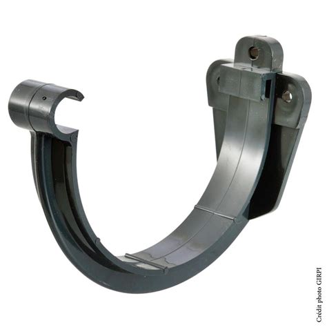 Support pour gouttière ronde pvc ardoise GIRPI Dév 16 cm Diam 50 m