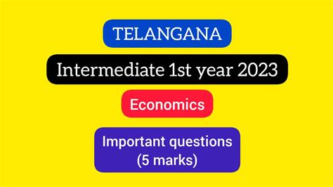 Intermediate 1st Year Economics Important Questions Em 2023 Youtube