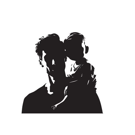 Father And Son Silhouette On White Background Father And Son Logo Illustration 45866099