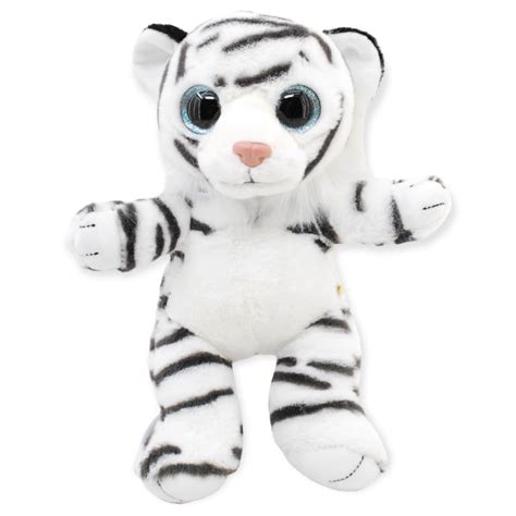 Tigre de peluche bebé blanco de 24 cm altura PUUF