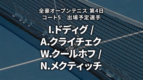 全豪オープンテニス2024 第4日 コート5 Wowowオンデマンドで見る