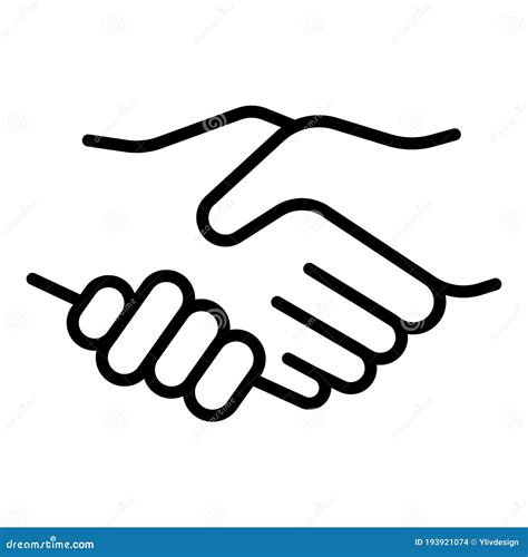 Gesture Handshake Icon, Outline Style Stock Vector - Illustration of ...