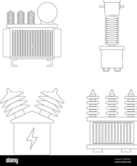 high voltage electrical transformer icon vector symbol design Stock ...