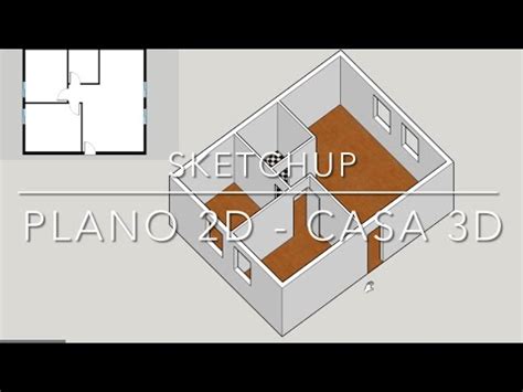 SKETCHUP Dibujar El Plano De Una Casa Y Construirla En 3D Tutorial