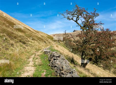 Steep Path Leading To Jacobs Ladder In The Vale Of Edale Peak District