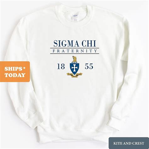 Sigma Chi Sweatshirt Sigma Chi Large Crest Crewneck | Etsy