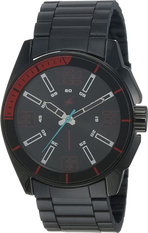 Fastrack Mens Stunners Quartz Analog Black Dial Stainless Steel Strap