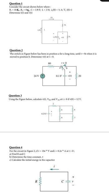 Answered Question 1 Consider The Circuit Shown Bartleby