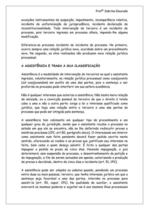 Interven O De Terceiros Sabrina Dourado Pdf