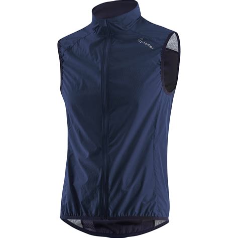 L Ffler Penta Vent Full Zip Bike Sleeveless Jersey Men Dark Blue