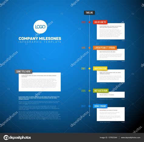 Infographic Timeline Report Template Stock Vector By Orson