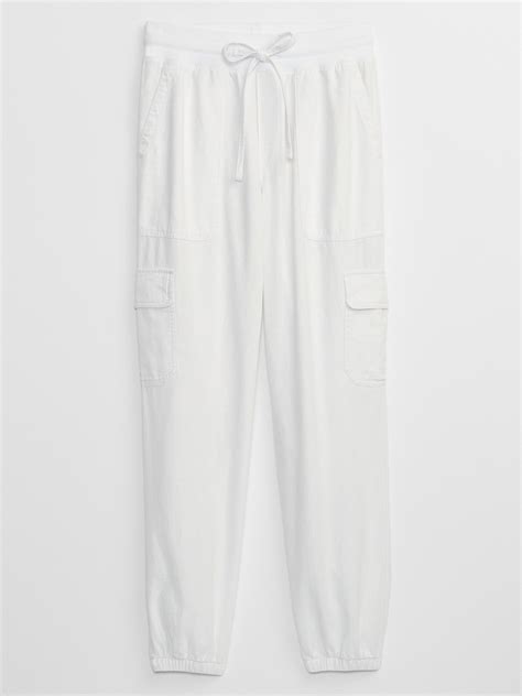 Linen Blend Utility Joggers Gap Factory