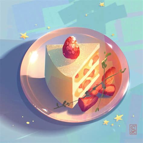 Artstation Strawberry Shortcake Food Illustration Art Food Artwork Cute Food Drawings