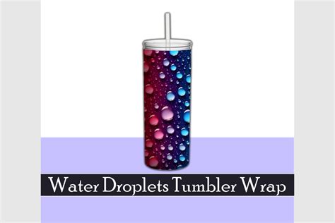 Rainbow Water Drops 3d Tumbler Wrap Graphic By Red Gypsy Vintage Arts