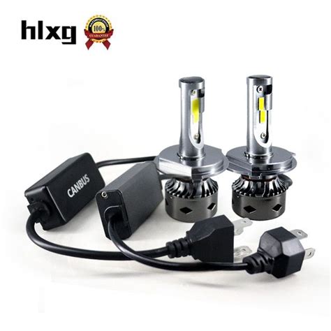 Hlxg Mini Size Canbus Led H H H H K Bulbs Lm Car