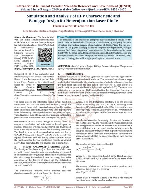 Simulation And Analysis Of III V Characteristic And Bandgap Design For