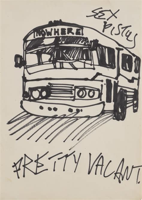 Jamie Reid Pretty Vacant Preliminary Layout Drawing For Back Sleeve And Poster The Sex