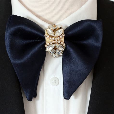 Navy Blue Bow Tie Etsy