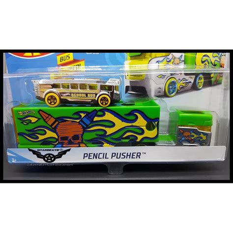 Jual Hot Wheels Truck Hauler Pencil Pusher With Fiery Skull Decals Shopee Indonesia