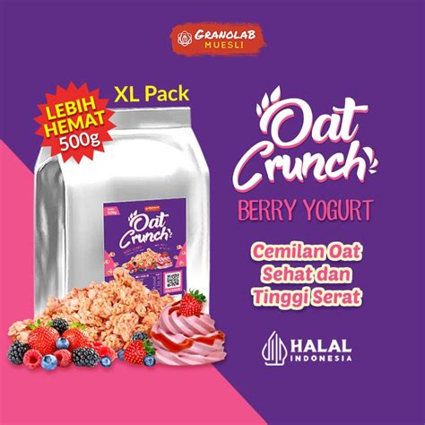 Jual Granola 500 Gr Berry Yogurt Oat Crunch Granolab Muesli Shopee