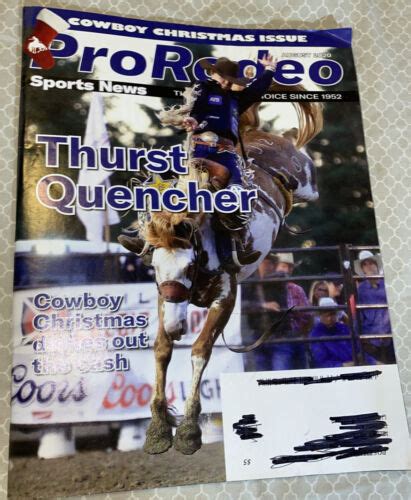 Pro Rodeo Magazine August 2020 Thurst Quencher Ebay