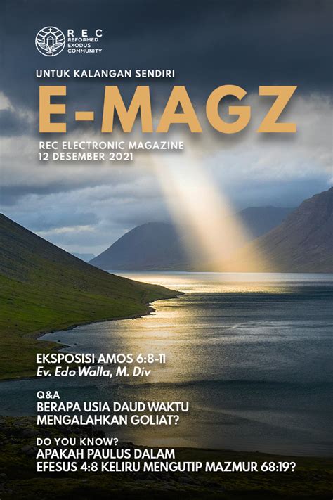 E Magazine Minggu Ke 2 Desember 2021 REC Reformed Exodus Community