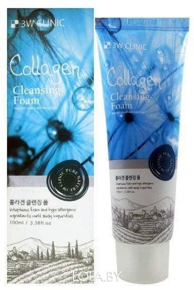 Пенка для умывания 3W CLINIC натуральная КОЛЛАГЕН Collagen Foam ...