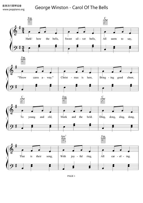 carol of the bells sheet music 12