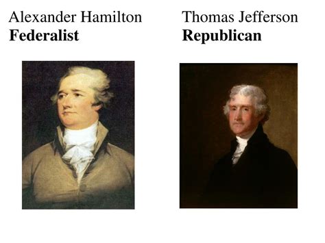 PPT - Alexander Hamilton Thomas Jefferson Federalist Republican ...