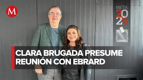 Clara Brugada presume en redes sociales su reunión con Marcelo Ebrard