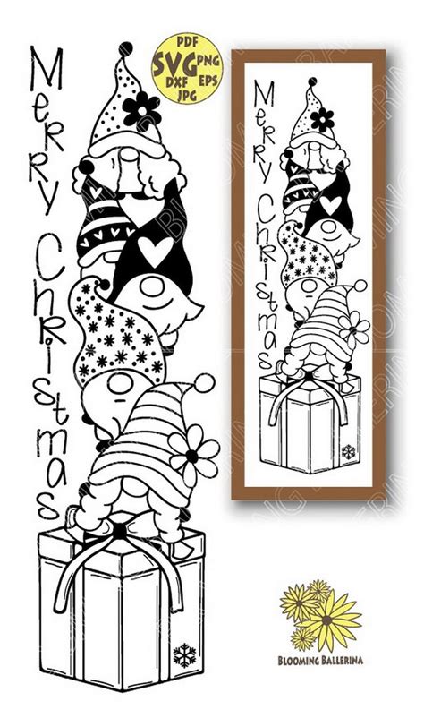 Gnomes Porch Sign Svg File Christmas Home Decoration Winter Porch Sign