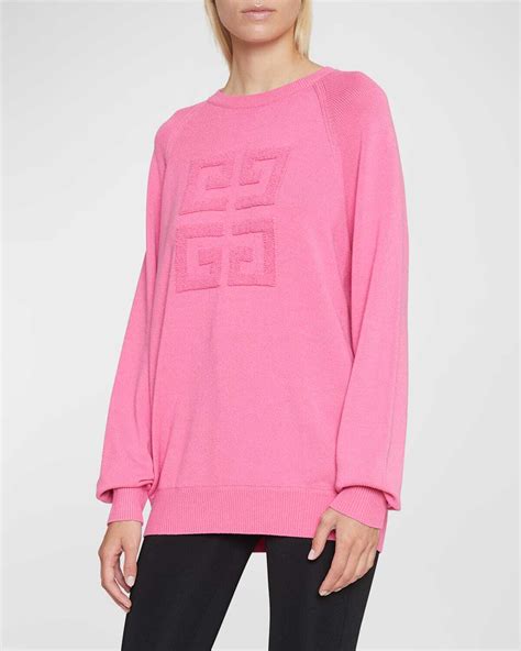 Givenchy 4g Logo Cashmere Sweater Bright Pink Editorialist