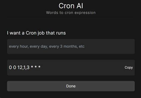 Easy Cron Expression Generator Based On Openai