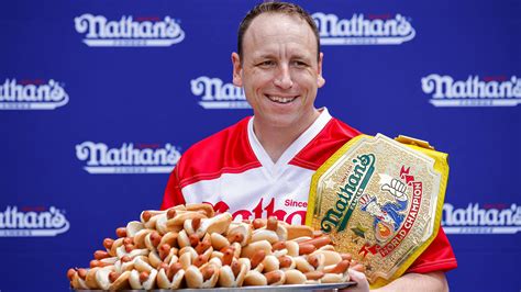 Joey Chestnut Devours 63 Hot Dogs To Win His 15th Nathans Famous Hot