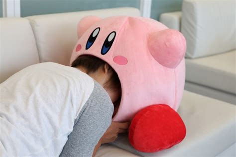 Cats And Dogs Are Treating The Inhaling Kirby Plush Cushion As A Bed