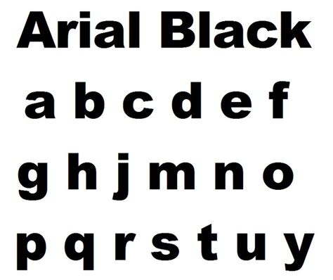 Arial Black Tipos De Letras Abecedario Tipos De Letras Letras Del Abecedario