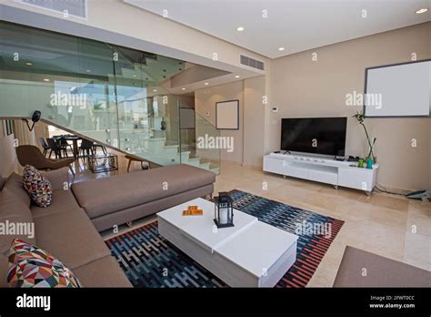 Living Room Lounge Area In Luxury Duplex Apartment Show Home Showing