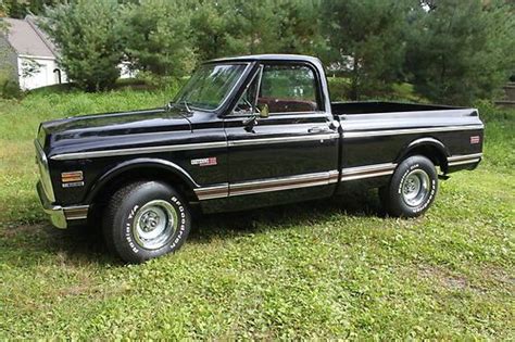 Sell Used 1972 C10 Chevrolet Cheyenne Super Short Bed Black With Red