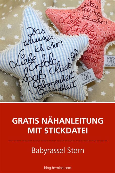 Der Rasselwunschstern Jetzt für alle Stickmaschinenmuster