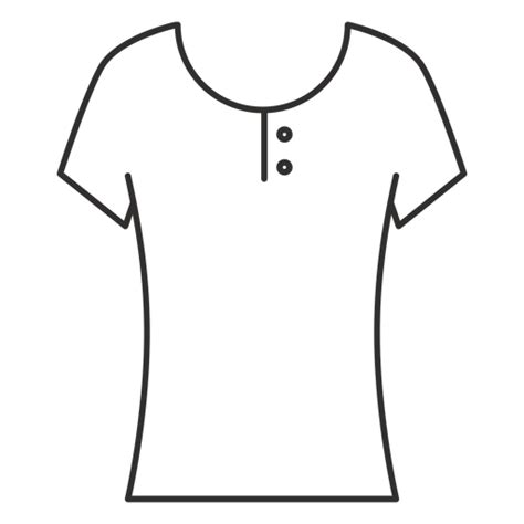 Design Png E Svg De Ícone De Traço Da Camiseta Henley Para Camisetas